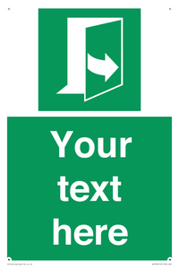 Custom sign safe condition door opens pulling left hand side